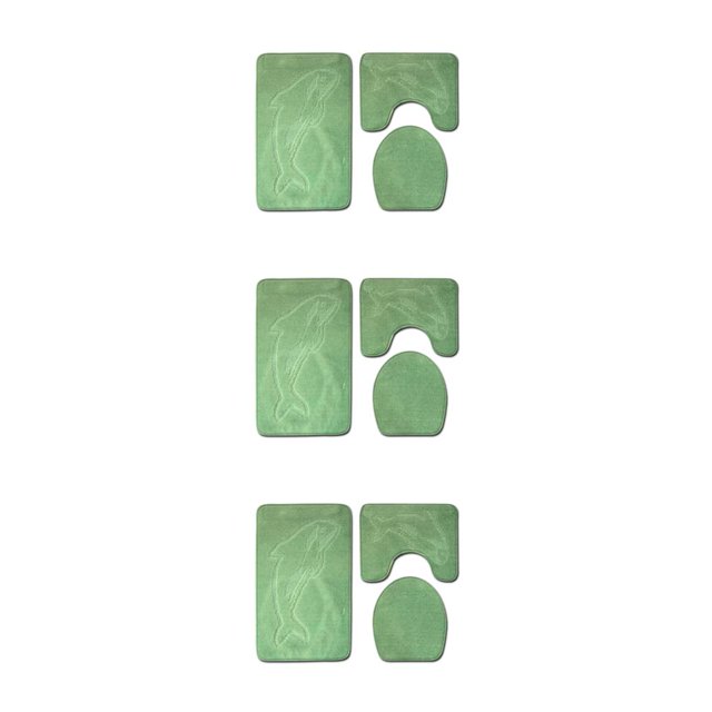 Baohd 3pieces Multi-functional Non-Slip Chenille Bath Rug Any Bathroom Eco-friendly PJ210611-B003 3Set