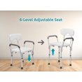 thumbnail image 2 of Essential Spa Bathtub Shower Lift Chair, Adjustable Bath Seat, Portable Shower Bench, Tool-Free Assembly, Bathroom Lift Chair with Arms and Back, 2 of 2