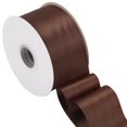 thumbnail image 1 of Joycrosso Brown Ribbon 2 1/2 Inch Wide Thick Fabric Ribbon, 50 Yards Double Faced Satin for Gift Wrapping Floral Bouquets Wedding Party Decoration, 1 of 7
