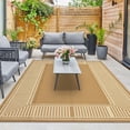 thumbnail image 4 of Gaderth Outdoor Rug 8x10 Waterproof Patio Rug, Reversible Plastic Straw Outdoor Carpet, Foldable Portable RV Camping Mat for Porch Balcony Deck Front Door Beach Picnic Camper, 4 of 9