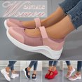 thumbnail image 2 of Chaussure de Cheville à Enfiler pour Femmes Épaisse Plateforme Baskets Tricotée Supérieure, 2 of 6