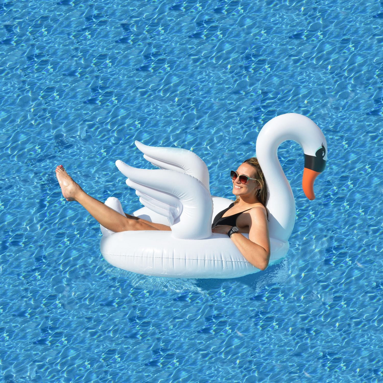 Bluescape Giant Swan Pool Float