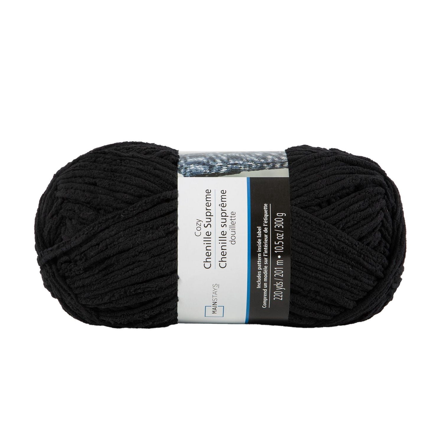 Fil Chenille Noir Confortable de MAINSTAYS