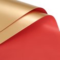 thumbnail image 1 of Unique Bargains Double Sided Color Flower Wrapping Paper Red+Gold 22.8'x22.8' Waterproof 10 Pack, 1 of 5