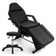 thumbnail image 1 of Costway 72" Massage Bed with Hydraulic Stool Adjustable Backrest & Legrest Storage Boxes Black, 1 of 3