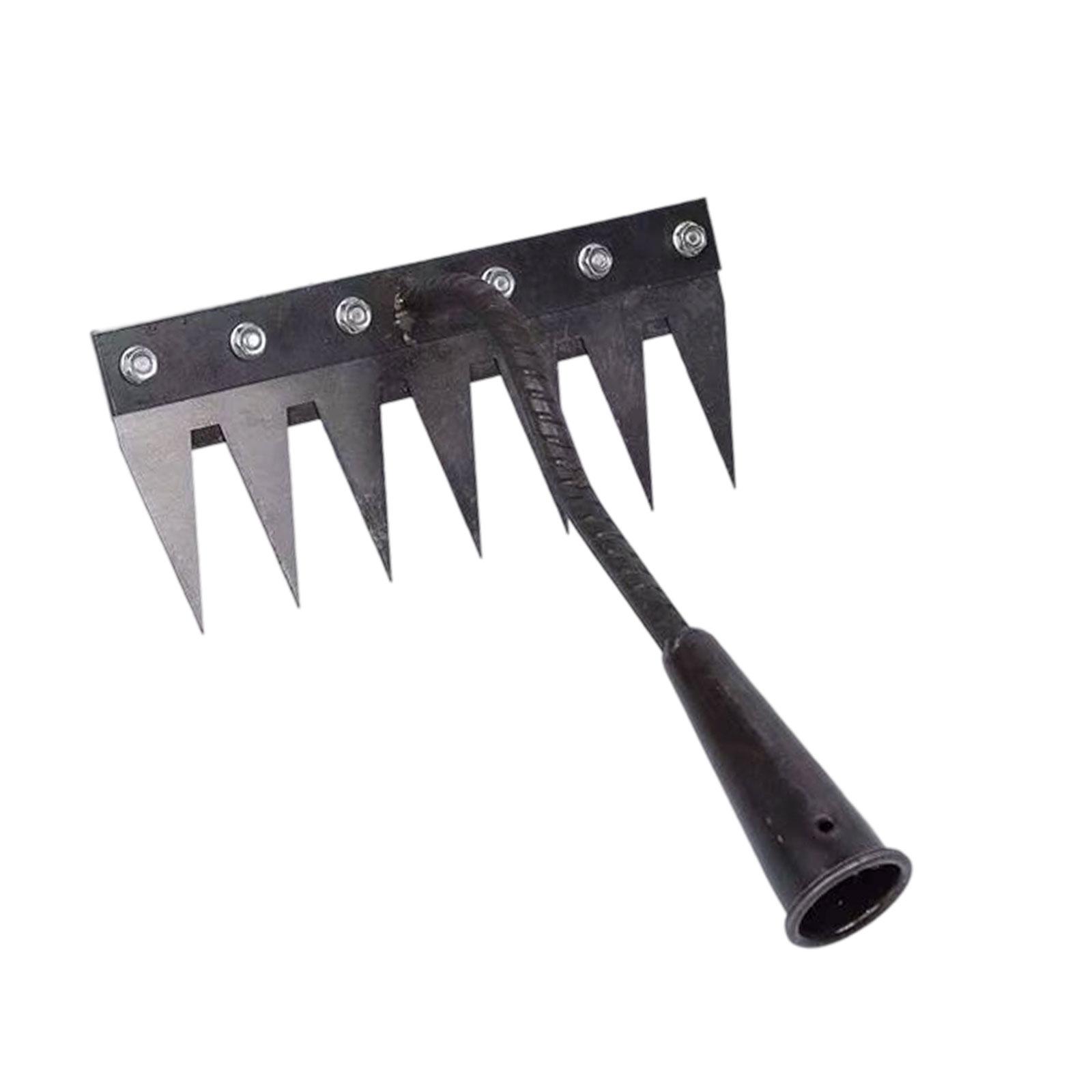 koolsoo Garden Hoe Sharp Sturdy Weeding Tool for Planting Farm Loosening Cultivating 7 teeth