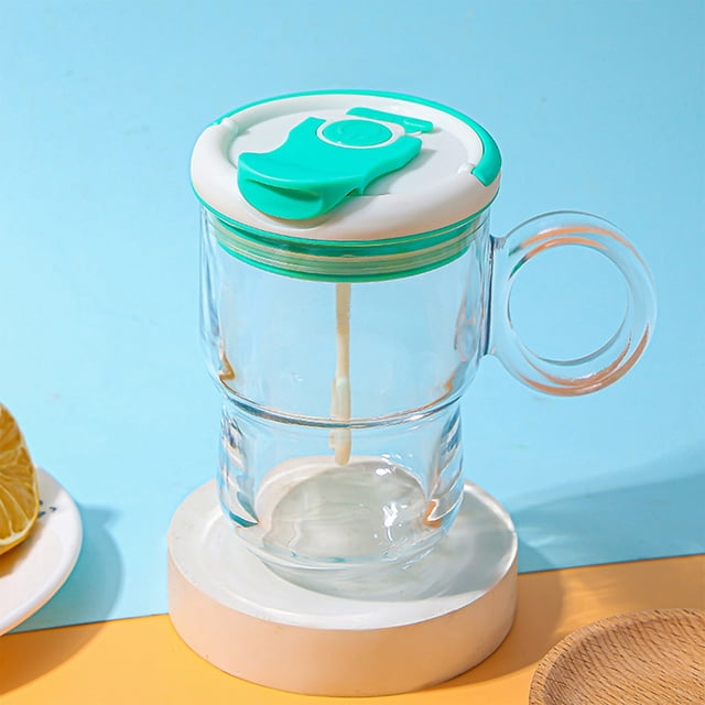 Auto-Stirring Shaker Cup with USB Charging, 280ml Capacity, for Protein Shakes, Coffee, and Smoothies, One-Touch Mixing, Portable for Gym, Office, and Travel, Glass Material