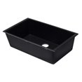 thumbnail image 2 of Pemberly Row Black 33" Single Bowl Undermount Granite Composite Kitchen Sink, 2 of 9