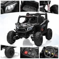 thumbnail image 2 of Ourlova 12V Kids Ride-On UTV Truck with Remote Control, 4WD/2WD Switchable, 4 Spring Suspension, EVA Tires, Safety Belt, Double Open Doors - Black, 2 of 7