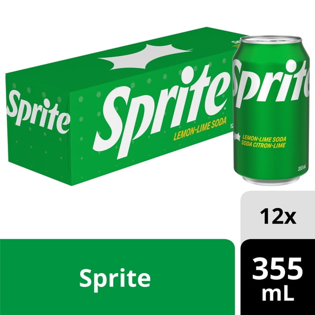 Sprite Lemon-Lime Soda Pop Cans, 355 mL, 12 Pack