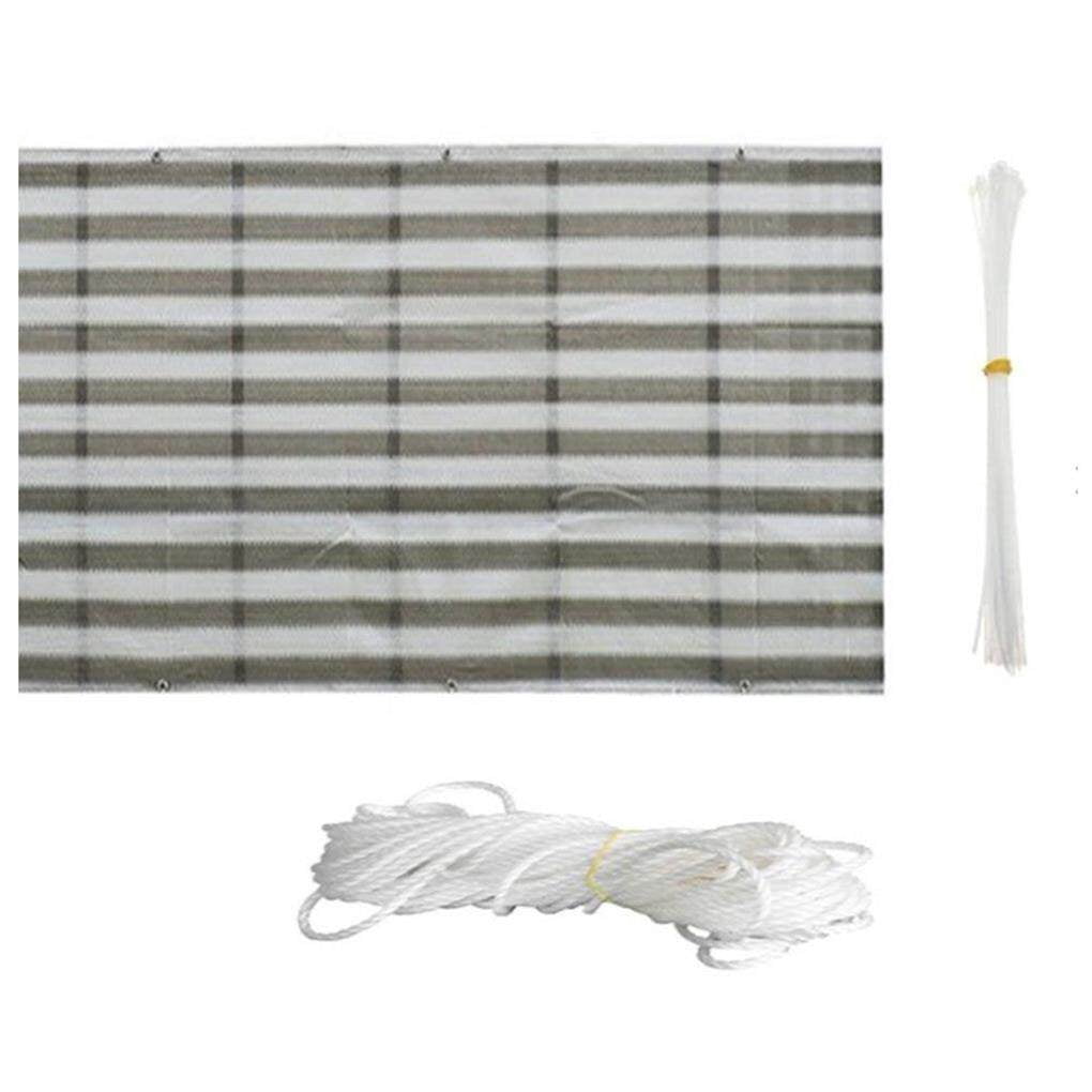 fastboy Filet d'Ombrage pour Balcon Écran d'Intimité de Balcon Couverture Clôture Pare-Vent Résistant aux Intempéries pour Extérieur Cour Arrière Patio Gris Pâle