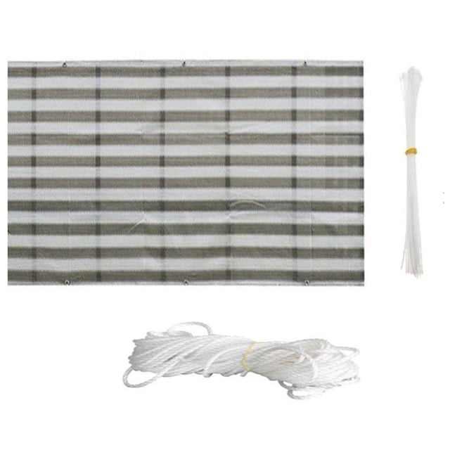facefd Balcony Shade Net Balcony Privacy Screen Cover Weather-Resistant Fence Windscreen for Outdoor Backyard Patio Light Grey
