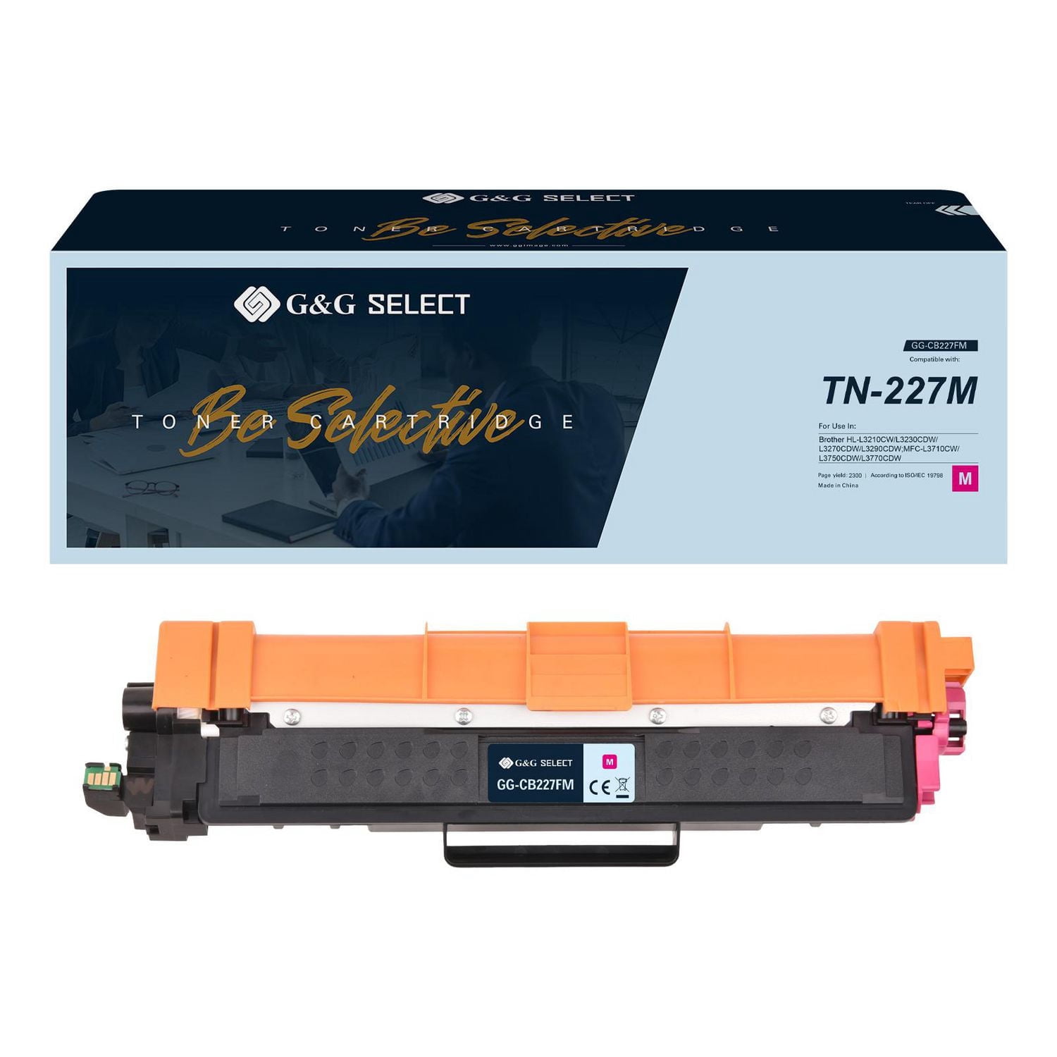 G&G Select Brother TN-227 Cartouche de toner magenta remanufacturée à haut rendement