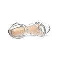 thumbnail image 4 of BLISSFUL STEP Women's Open Toe Strappy Straps Prom Stiletto Heels Sandals Silver 7, 4 of 8