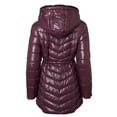 thumbnail image 2 of Sportoli Manteau d'Hiver pour Femmes Réversible, Doublé en Fausse Fourrure, Doudoune Matelassée - Merlot (1X), 2 of 7