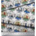 thumbnail image 3 of Soimoi Modal Satin Fabric Frame,Jug & Flower Pot Patchwork Print Sewing Fabric Yard 42 Inch Wide, 3 of 3