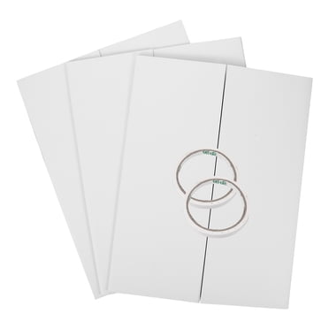 OULII 1 Set Poster Board Trifold Paperboard White Presentation For Advertising In Exhibitions
