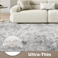 thumbnail image 4 of 9x12 Area Rug Living Room Rugs - Washable Neutral Modern Abstract Soft Thin Large Rug Indoor Floor No Slip Rug Carpet for Bedroom Under Dining Table Home Office Decor - Grey, 4 of 8