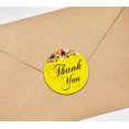 thumbnail image 3 of Darling Souvenir 45 Pcs Autocollants Floraux Ronds Jaunes Merci DIY Enveloppe Sceaux-1.6 Pouces, 3 of 4