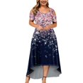 thumbnail image 1 of DPTALR Robe Longue d'Été Élégante à Épaules Dénudées, Manches Mi-Longues, Col Rond, pour Femme, pour Grande Fête des Mères, 1 of 6