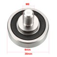 thumbnail image 2 of Unique Bargains 30x9x9mm Idler Bearing Pulley Sliding Conveyor Wheel Threaded Rod M8*12 Metal, 2 of 3