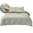 thumbnail image 1 of Dvruxg 4-Piece Washed Polyester Bedding Set – Soft, Breathable & Fade-Resistant | Includes Duvet Cover, Fitted Sheet & 2 Pillowcases | Multicolor, Double-Sided Design (Twin/Full Sizes), 1 of 5