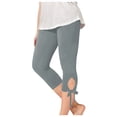 thumbnail image 1 of Leggings Capris Unis pour Filles Leggings Raccourcis d'Été pour Danse Décontractée Gris 3 Ans, 1 of 8