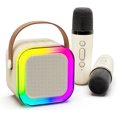 thumbnail image 1 of MesaSe Integrated Bluetooth Audio Portable Wireless Microphone  Children‘s Karaoke Machine  Intelligent Wireless Mini Speaker with 2 Microphone(Pink), 1 of 1