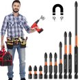 thumbnail image 1 of 10Pcs Screwdriver Bit Set Anti-Slip Magnetic Drive Bit Set High Torque Cross Slot 1/4 Inch Hex Shank Drill Bit Set for Electric Screwdriver Impact Drill Power Tool, 1 of 10