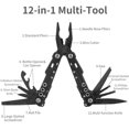 thumbnail image 2 of Multi-Tool,Multi-Pliers,12 In 1 Pocket Manual Tools Stainless Steel Folding Multitools With Bottle Opener,Screwdriver For Outdoor Survival,Camping,Bicycle Repair,Hiking, 2 of 5