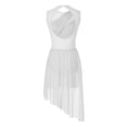 thumbnail image 2 of RUNQHUI Costume de Danse Lyrique pour Femmes Robe de Patinage Sans Manches en Chiffon Fluide Bas Justaucorps Blanc S, 2 of 7