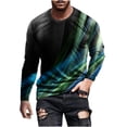 thumbnail image 2 of Meichang T-Shirt à Manches Longues pour Homme Graphique, T-Shirts Graphiques pour Homme Décontractés à Imprimé 3D d'Illusion d'Optique, T-Shirts Mode à Col Rond Confortables à Manches Longues pour Homme, 2 of 5