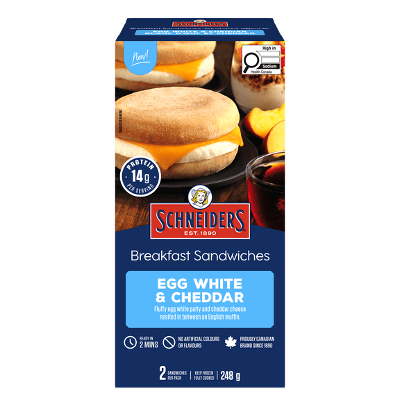 Schneiders Egg White & Cheddar Breakfast Sandwich, 248 g