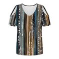 thumbnail image 4 of Soki Women's Off Shoulder Tee Clearance Blouses Short Sleeved V-Neck Fashionable Tops, 4 of 6
