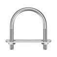thumbnail image 1 of Unique Bargains Round U-Bolts 3 Sets 40mm Inner Width 58mm Length M6 with Nuts and Plates, 1 of 5