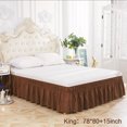 thumbnail image 1 of Solid Color Elastic Bed Skirt Wrinkle Free Dust Ruffle for Twin Queen King US Size, 1 of 4