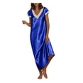 thumbnail image 1 of Drppepioner Pyjama d'Intérieur pour Femmes à Manches Courtes, Col en V, Longue Robe de Nuit, Tenue de Sommeil, 1 of 1