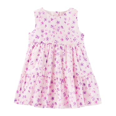 OshKosh B'gosh Robe Fleurie à Volants Superposés 2 Pcs pour Bébé Fille, 9 Mois