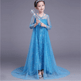 thumbnail image 3 of HAWEE Princess Elsa 2 Dress Costumes with Shining Long Cape for Birthday Party, 3 of 6