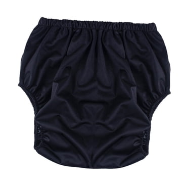 Bunblic Culottes Étanches pour Adultes contre l'Incontinence, sous-Vêtements à Enfiler, Pantalons de Protection pour Hommes et Femmes, Couvre-Couches Imperméables pour Personnes Handicapées, TG, Noir