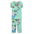 thumbnail image 5 of Rbaofujie Pyjama à Boutons pour Femmes Femmes Décontracté Boutons Col Rond Manches Courtes Blouse Mode Poches Pantalon Ensemble de Pyjama Filles Chemises de Nuit, 5 of 5
