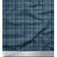 thumbnail image 1 of Soimoi Georgette Viscose Fabric Plaid Check Print Sewing Fabric Yard 42 Inch Wide, 1 of 3