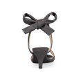 thumbnail image 2 of BLISSFUL STEP Women Open Toe Ankle Bow Tie Mid Heels Sandals Grey 9.5, 2 of 7