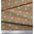 thumbnail image 3 of Soimoi Brown Velvet Fabric Rabbit Animal Print Fabric by the Yard 58 Inch Wide, 3 of 3