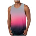 thumbnail image 1 of zfhfof Débardeurs Sans Manches pour Hommes Entraînement Musculaire Gym T-Shirts Col Rond Dégradé T-Shirt d'Été de Plage Hauts, 1 of 4