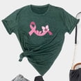 thumbnail image 1 of TIMIFIS T-Shirt Ruban Rose de Sensibilisation au Cancer du Sein pour Femmes T-Shirts Cancer du Sein Été Ample Imprimé Col Rond T-Shirt Manches Courtes Blouse Décontractée Automne/hiver, 1 of 5