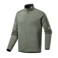 thumbnail image 2 of Lovzfmll Chandail à Capuchon Polartec pour Homme, Haute Élasticité, Fermeture Éclair, Poche, Chaud, Course, Vert Armée, P, 2 of 6