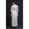 thumbnail image 2 of Bimba Rayon Artistic Butterfly Printed Gown Kimono Sleeves Summer Long Maxi SlitDress-Medium, 2 of 6