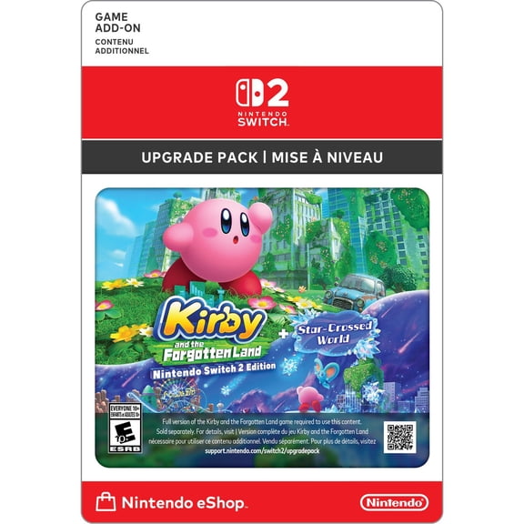 Kirby and the Forgotten Land – Nintendo Switch 2 Edition + Star-Crossed World Upgrade Pack (Code Numérique)