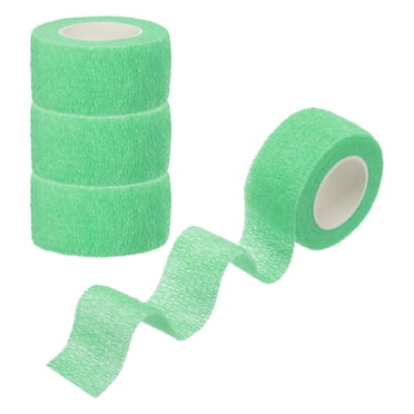 Unique Bargains 4 Pcs Ruban de Sport Autocollant, Ruban de Bandage 2"x5Yards, Vert Fluorescent